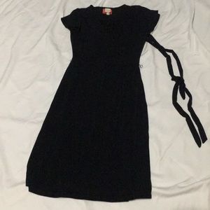 Black wrap dress